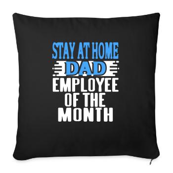 Stay At Home DAD Employee Of The Month Cool Retro - Sofakissenbezug 45 x 45 cm - Schwarz - Vorne