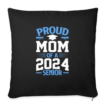 Drôle de fière maman d’un cadeau de fin d’études - Housse de coussin décorative 45 x 45 cm - noir - Devant