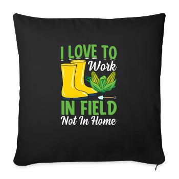 Quota d’agriculteur pour tracteurs agricoles - Housse de coussin décorative 45 x 45 cm - noir - Devant