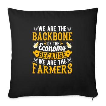 Farmer Tractor Farming Quota for Farmers - Sofa pillowcase 17,3'' x 17,3'' (45 x 45 cm) - black - Front