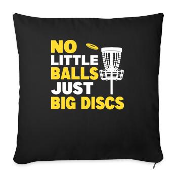 Disc Golf Frisbee Golf pour hommes et femmes - Housse de coussin décorative 45 x 45 cm - noir - Devant