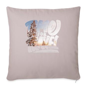 Time for travel - Sofa pillowcase 17,3'' x 17,3'' (45 x 45 cm) - light taupe - Front