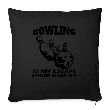 Bowling Kegel Gift Bowling Ball Bowler Bowling - Sofa pillowcase 17,3'' x 17,3'' (45 x 45 cm) - black - Front