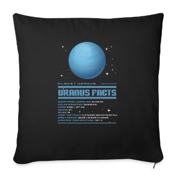 Uranus - Housse de coussin décorative 45 x 45 cm - noir - Devant