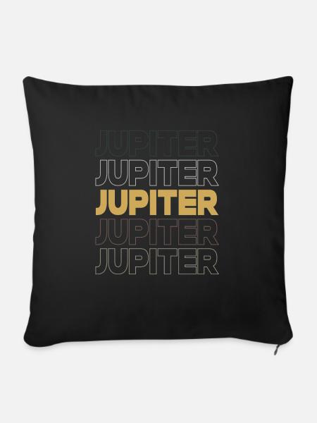 Jupiter - Sofakissenbezug 45 x 45 cm - Schwarz