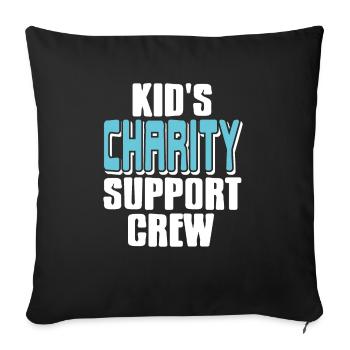 Kid’s Charity Support Crew Cool Retro Charity - Housse de coussin décorative 45 x 45 cm - noir - Devant