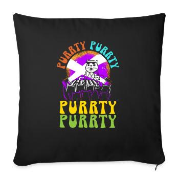 Purrty Piano Cat Musician Musical Pianist Music - Sofa pillowcase 17,3'' x 17,3'' (45 x 45 cm) - black - Front