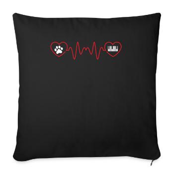 Piano Cat Musician Musical Instrument Pianist - Sofa pillowcase 17,3'' x 17,3'' (45 x 45 cm) - black - Front