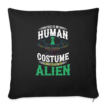 Cryptozoologie Strangeology Cryptid Society - Housse de coussin décorative 45 x 45 cm - noir - Devant