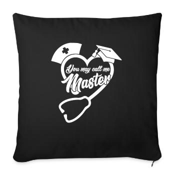 HBCU Nurse Stolz History Black on - Sofa pillowcase 17,3'' x 17,3'' (45 x 45 cm) - black - Front