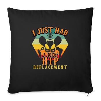 Physiotherapist Hip Surgery Warrior Awareness - Sofa pillowcase 17,3'' x 17,3'' (45 x 45 cm) - black - Front