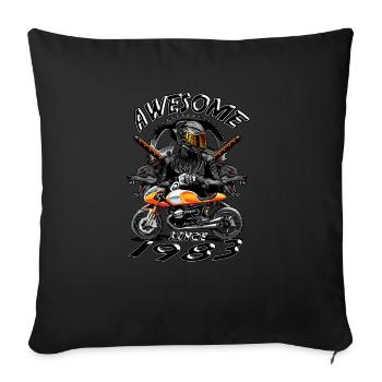 Awesome since 1983, Biker Geburtstag - Sofakissenbezug 45 x 45 cm - Schwarz - Vorne