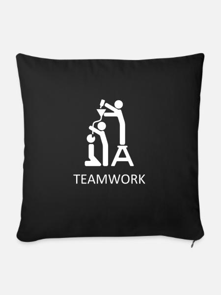 Teamwork Party - Sofakissenbezug 45 x 45 cm - Schwarz