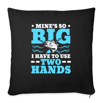 Fisherman Fishing Fisher Fish Catcher Fish - Sofa pillowcase 17,3'' x 17,3'' (45 x 45 cm) - black - Front