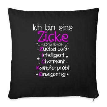 Ich Bin Eine Definition Spruch Freches - Sofakissenbezug 45 x 45 cm - Schwarz - Vorne