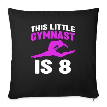 8 Jahre Alte Gymnast Athlet Geburtstags Kind - Sofakissenbezug 45 x 45 cm - Schwarz - Vorne