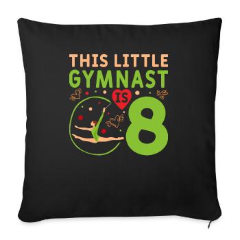 8 Year Old Gymnast Athlete Birthday Child - Sofa pillowcase 17,3'' x 17,3'' (45 x 45 cm) - black - Front