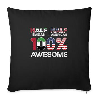 Né émirati Émirats arabes unis - Housse de coussin décorative 45 x 45 cm - noir - Devant
