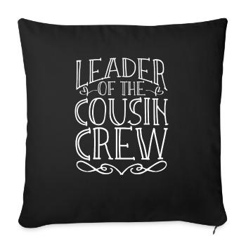 Leader Of The Cousin Crew Family Nephew - Sofa pillowcase 17,3'' x 17,3'' (45 x 45 cm) - black - Front