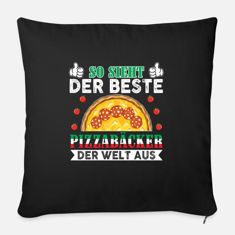 So Sieht Der Beste Pizzabäcker der Welt Aus - Sofakissenbezug 45 x 45 cm - Schwarz