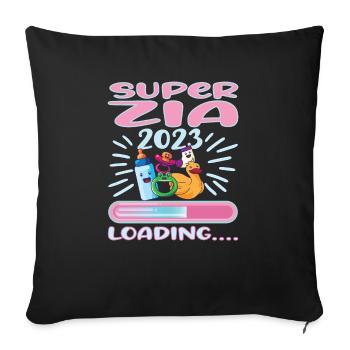 Super Zia 2023 Loading.... - Sofakissenbezug 45 x 45 cm - Schwarz - Vorne