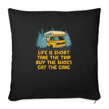 Acheter des chaussures Vacances Funny Traveler Tour - Housse de coussin décorative 45 x 45 cm - noir - Devant
