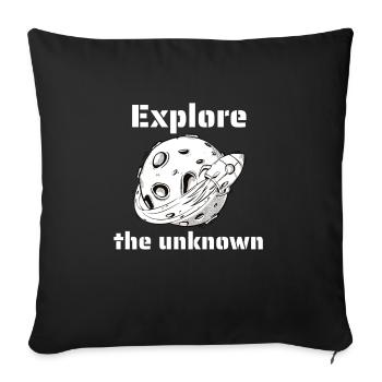 Explore The Unknown Retro Outer Space Designs - Sofa pillowcase 17,3'' x 17,3'' (45 x 45 cm) - black - Front