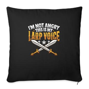 Larp Voice Rpg Role Player Larper - Sofa pillowcase 17,3'' x 17,3'' (45 x 45 cm) - black - Front