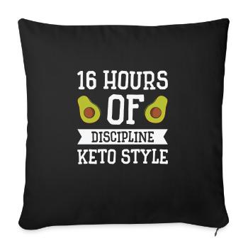 Keto Diet Avocado Fruit Weight Loss Nutritionist - Sofa pillowcase 17,3'' x 17,3'' (45 x 45 cm) - black - Front