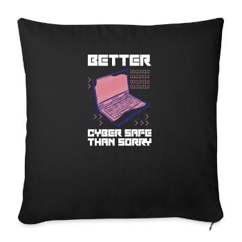 Hacker Programmer Developer Computer Science - Sofa pillowcase 17,3'' x 17,3'' (45 x 45 cm) - black - Front