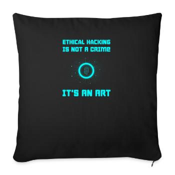 Hacker Programmer Developer Computer Science - Sofa pillowcase 17,3'' x 17,3'' (45 x 45 cm) - black - Front