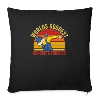 Le meilleur cimentier finisseur de béton au monde - Housse de coussin décorative 45 x 45 cm - noir - Devant