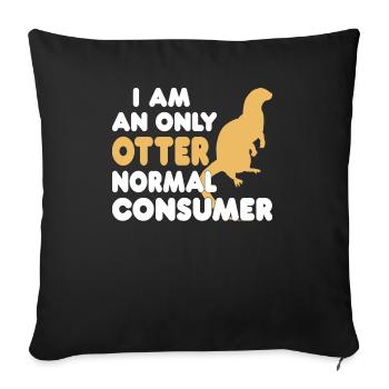 Otter Animal River Otter in the wild - Sofa pillowcase 17,3'' x 17,3'' (45 x 45 cm) - black - Front