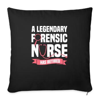 A Legendary Forensic Nurse Has Retired RN Nurses - Housse de coussin décorative 45 x 45 cm - noir - Devant