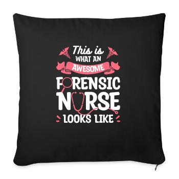 This Is What An Awesome Forensic Nurse Looks Like - Housse de coussin décorative 45 x 45 cm - noir - Devant