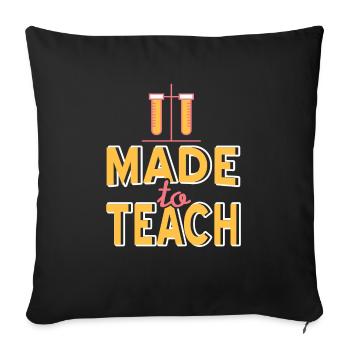 Conçu pour enseigner les conceptions rétro des enseignants de sciences - Housse de coussin décorative 45 x 45 cm - noir - Devant