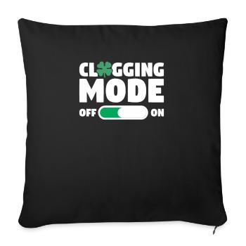 Clogging Mode On St. Patrick's Day Shamrock - Sofa pillowcase 17,3'' x 17,3'' (45 x 45 cm) - black - Front