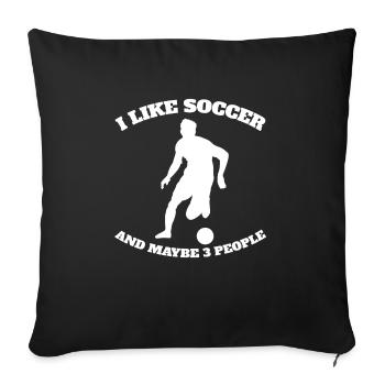 Soccer Coach Soccer Player Soccer Soccer Player - Sofa pillowcase 17,3'' x 17,3'' (45 x 45 cm) - black - Front