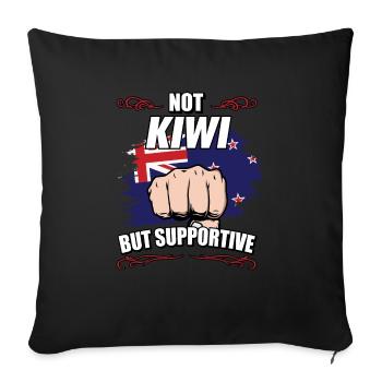 Pas Kiwi mais Voyage Touristique de soutien Kiwi Nouveau - Housse de coussin décorative 45 x 45 cm - noir - Devant