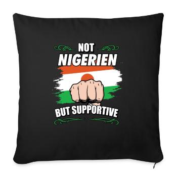 Not Nigeria But Supportive Travel Tourist - Sofa pillowcase 17,3'' x 17,3'' (45 x 45 cm) - black - Front