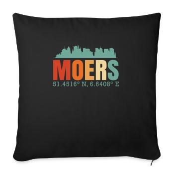 Moers - Sofa pillowcase 17,3'' x 17,3'' (45 x 45 cm) - black - Front
