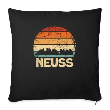 Neuss - Sofakissenbezug 45 x 45 cm - Schwarz - Vorne