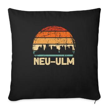Neu-Ulm - Sofa pillowcase 17,3'' x 17,3'' (45 x 45 cm) - black - Front