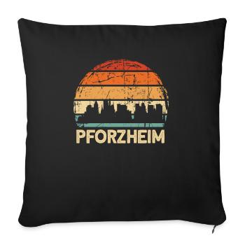 Pforzheim - Housse de coussin décorative 45 x 45 cm - noir - Devant