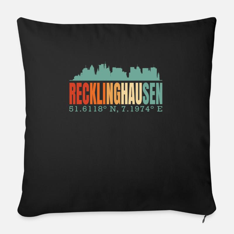 Recklinghausen - Sofakissenbezug 45 x 45 cm - Schwarz