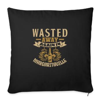 A WAY AGAIN IN MARGARITAVILLE - Sofa pillowcase 17,3'' x 17,3'' (45 x 45 cm) - black - Front