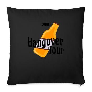 Hangover Tour JGA - Sofakissenbezug 45 x 45 cm - Schwarz - Vorne
