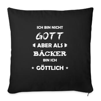 Bäcker Geschenk Spruch - Sofakissenbezug 45 x 45 cm - Schwarz - Vorne