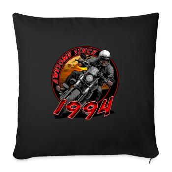 Awesome since 1994, biker's birthday - Sofa pillowcase 17,3'' x 17,3'' (45 x 45 cm) - black - Front