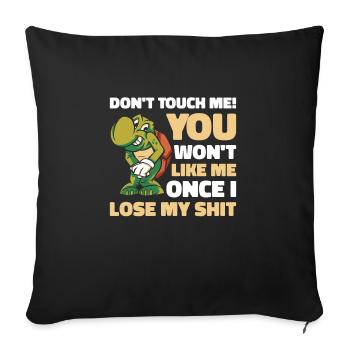Mean Turtle Wildlife Turtle Owner Mean Pet Reptile - Sofa pillowcase 17,3'' x 17,3'' (45 x 45 cm) - black - Front